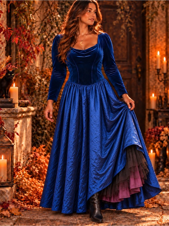Scott McClintock Dresses & Skirts - Vintage Scott McClintock Blue Velvet Gown 12 Gothic Witchy Halloween Costume